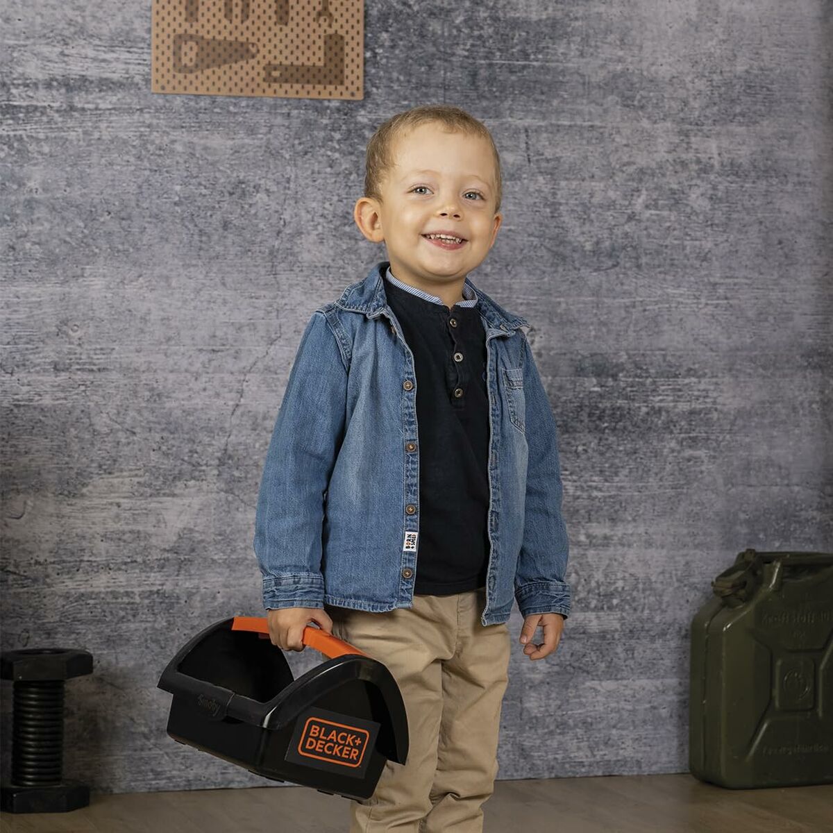 Trusă/Cutie de Scule Smoby Black+Decker, Unelte Portabile, 50% Material Reciclat, 3+ Ani - Jucarii si jocuri, Imitații de jocuri