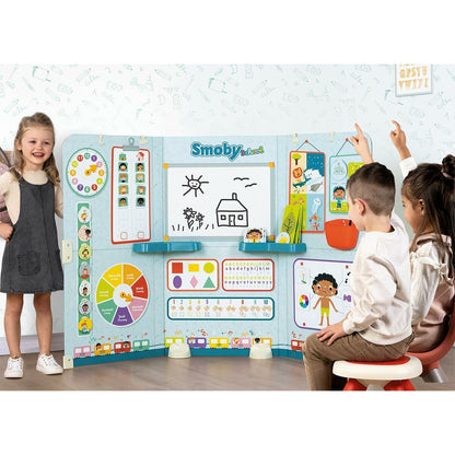 Centru de Activități Smoby School 3-în-1 (Tablă Școlară), Cu 38 Accesorii, Pliabil, 3+ Ani - Jucarii si jocuri, Imitații de jocuri