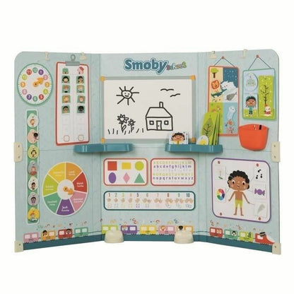 Centru de Activități Smoby School 3-în-1 (Tablă Școlară), Cu 38 Accesorii, Pliabil, 3+ Ani - Jucarii si jocuri, Imitații de jocuri