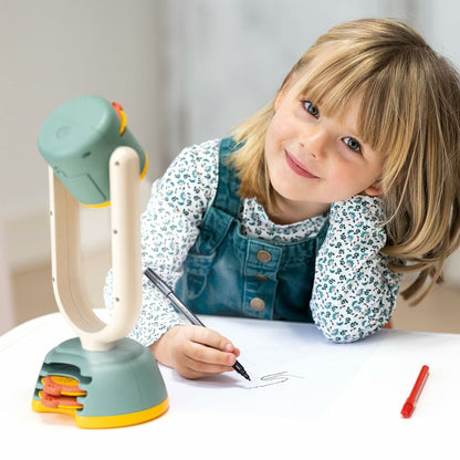 Proiector de Desen Smoby, 192 Modele (3 Cartușe), Lampă Ajustabilă, Ideal pentru Copii 4+ Ani - Jucarii si jocuri, Imitații de jocuri