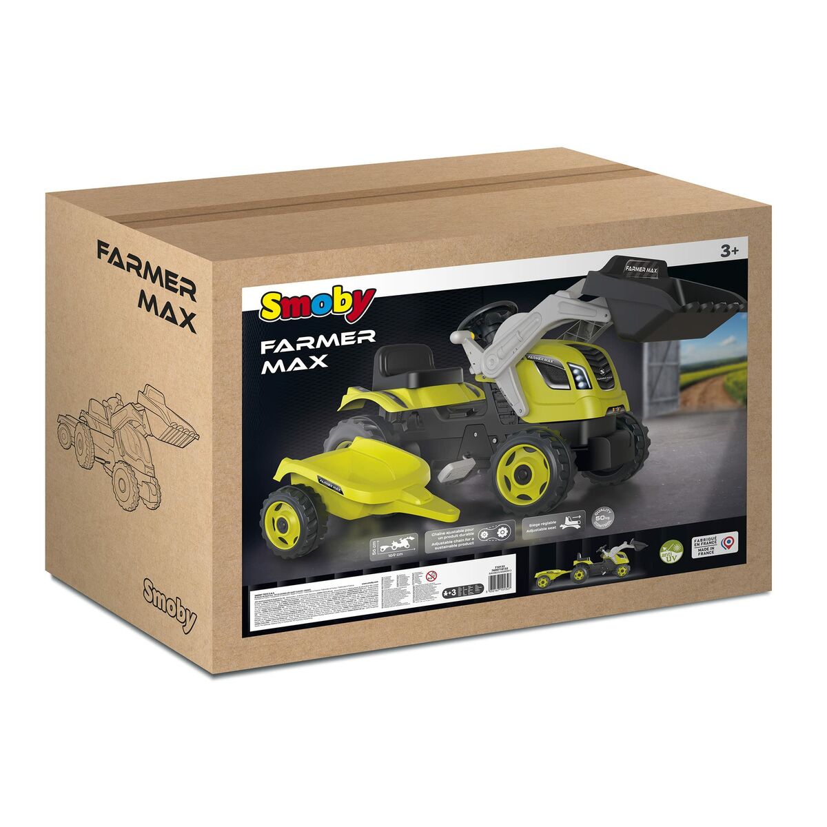 Tractor cu Pedale Smoby Verde - Jucarii si jocuri, În aer liber și sport