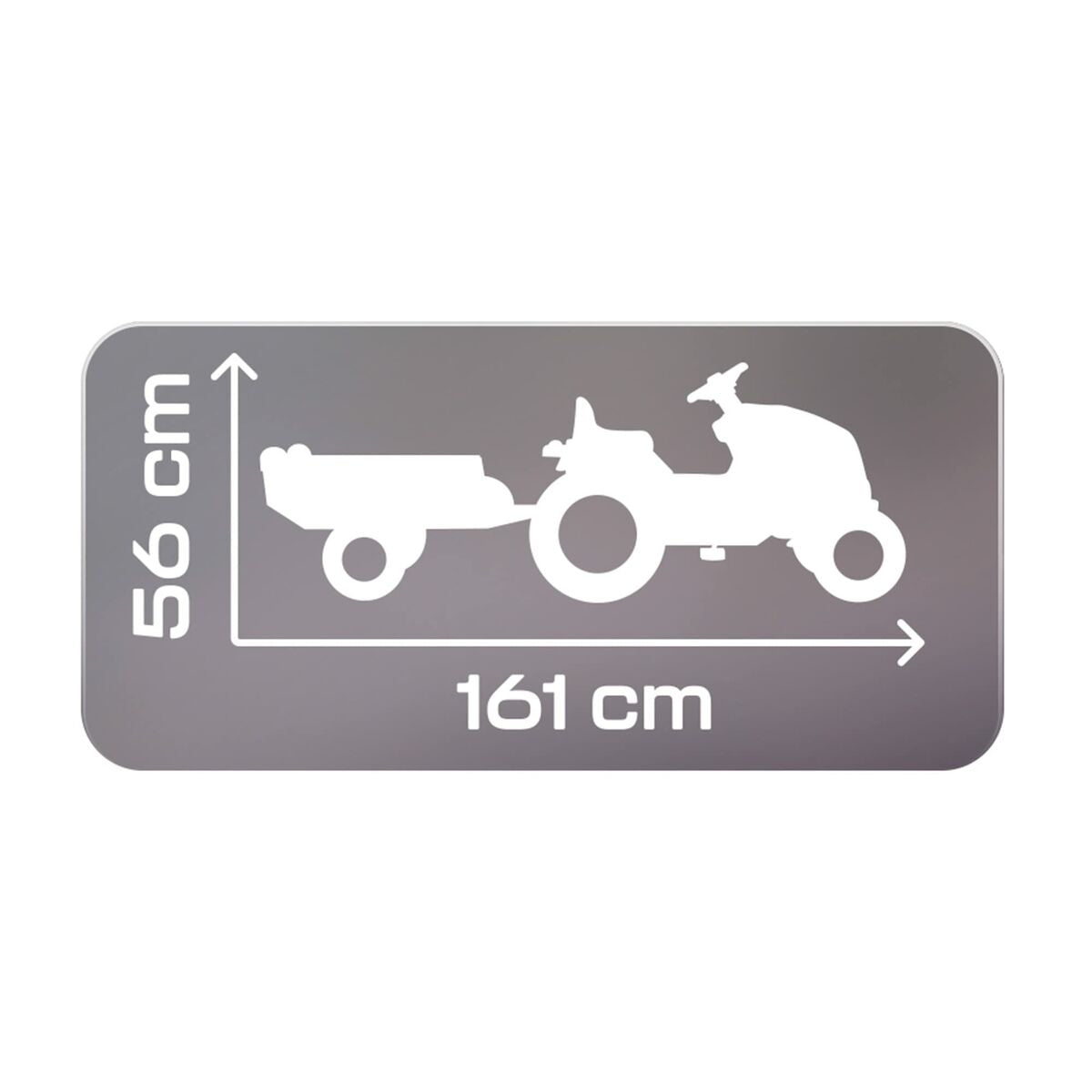 Tractor cu Pedale Smoby Stronger XXL Gri 161 x 56 cm Remorcă - Jucarii si jocuri, În aer liber și sport