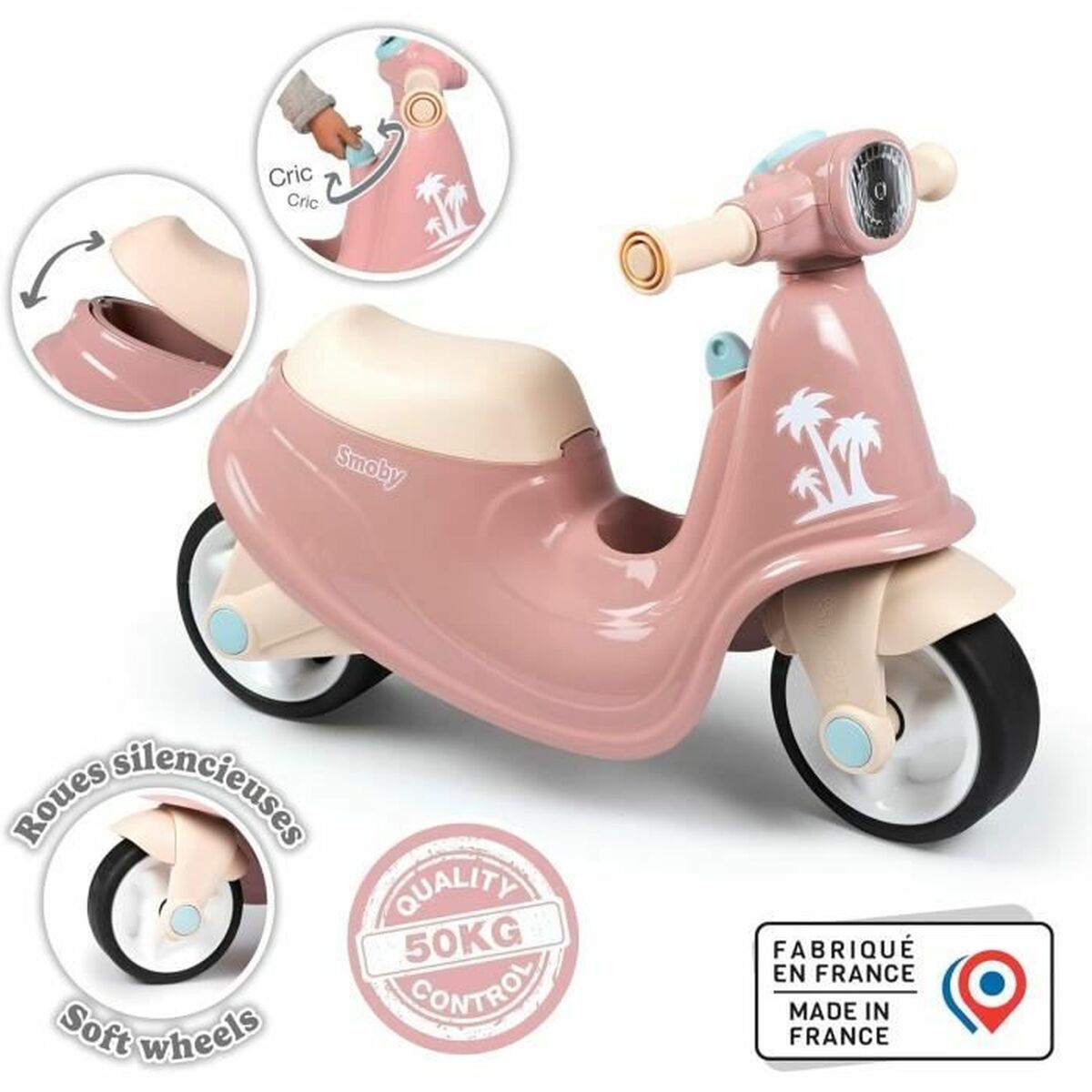 Mașină-Premergător Smoby scooter Roz - Jucarii si jocuri, În aer liber și sport