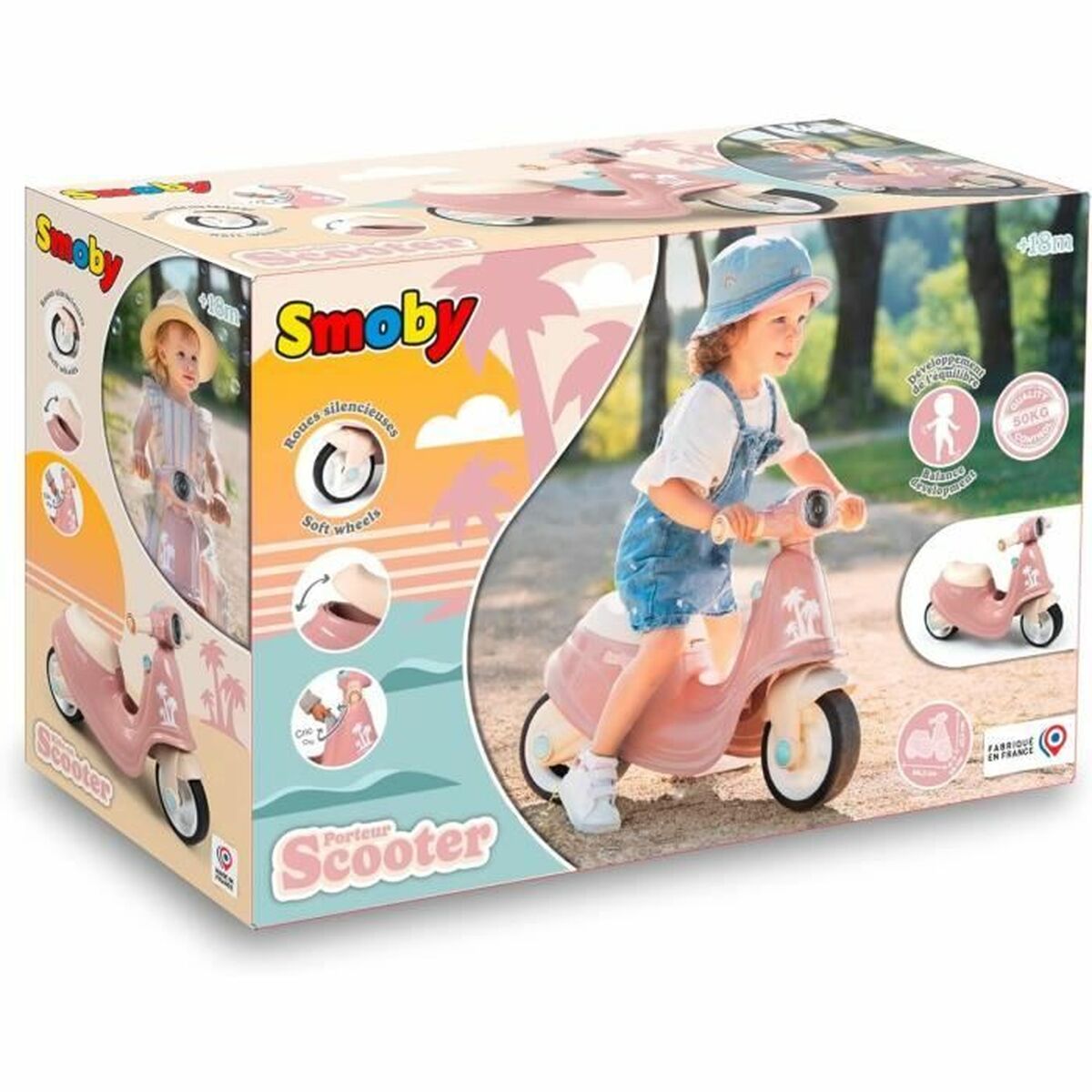 Mașină-Premergător Smoby scooter Roz - Jucarii si jocuri, În aer liber și sport