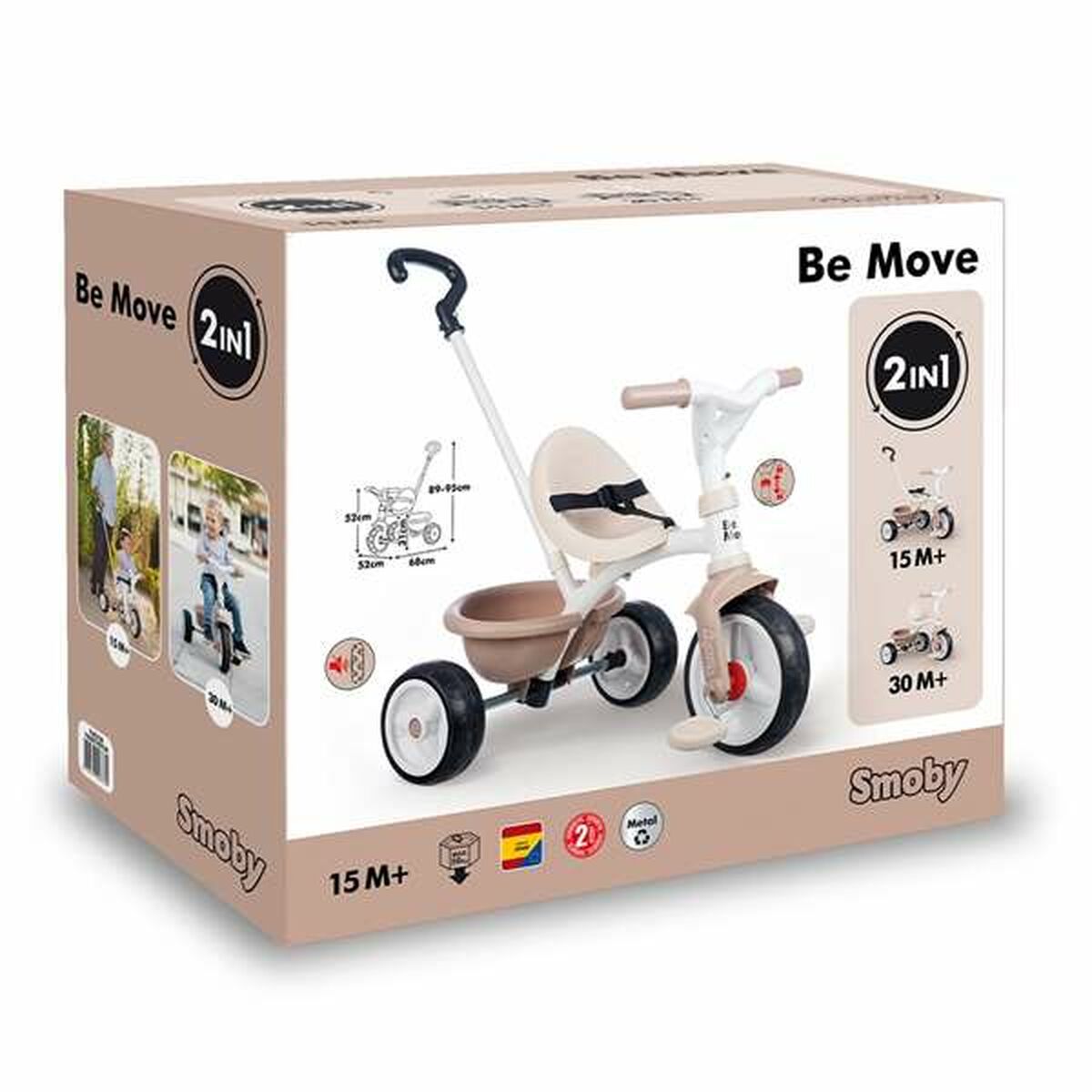 Triciclu Smoby Be move Bej - Jucarii si jocuri, În aer liber și sport