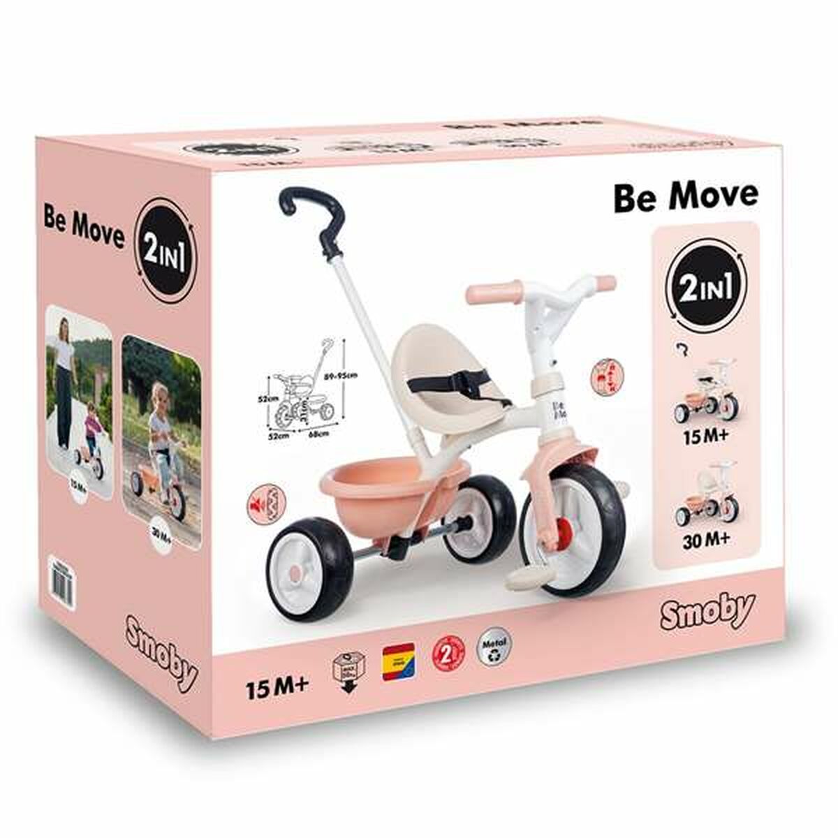 Triciclu Smoby Be Move Roz - Jucarii si jocuri, În aer liber și sport