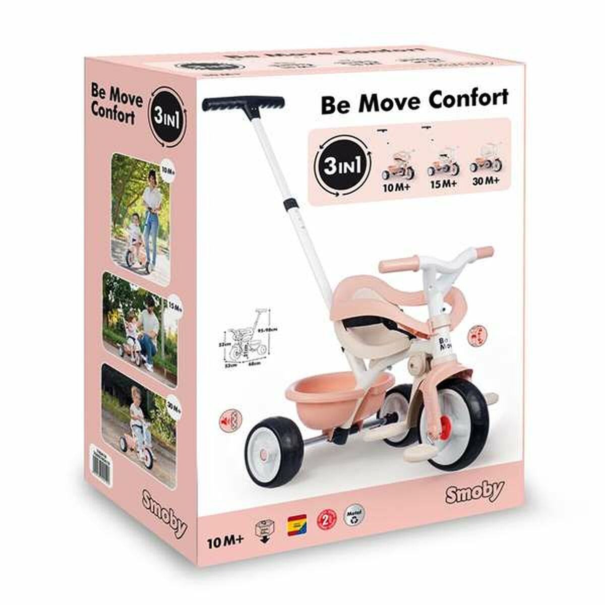 Triciclu Smoby Be Move Confort Roz - Jucarii si jocuri, În aer liber și sport