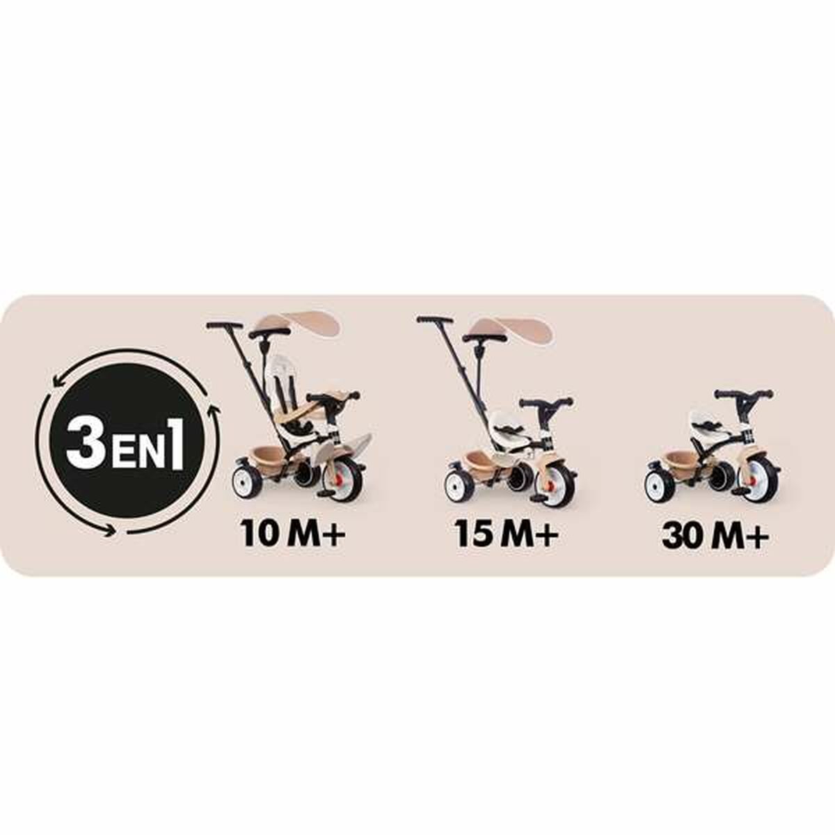 Triciclu Smoby Bej - Jucarii si jocuri, În aer liber și sport