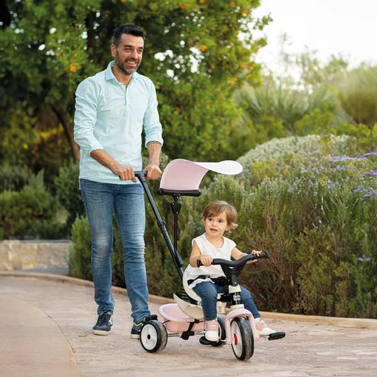 Triciclu Smoby Paseo para bebés Roz - Jucarii si jocuri, În aer liber și sport