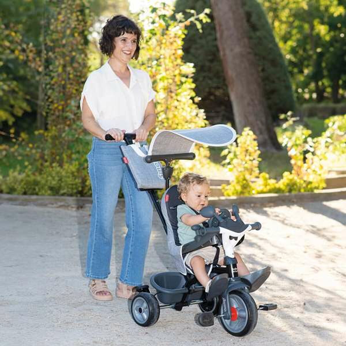 Triciclu Smoby Baby Driver Gri - Jucarii si jocuri, În aer liber și sport