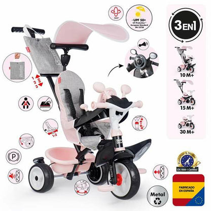 Triciclu Smoby Baby Driver Confort Metalizat - Jucarii si jocuri, În aer liber și sport