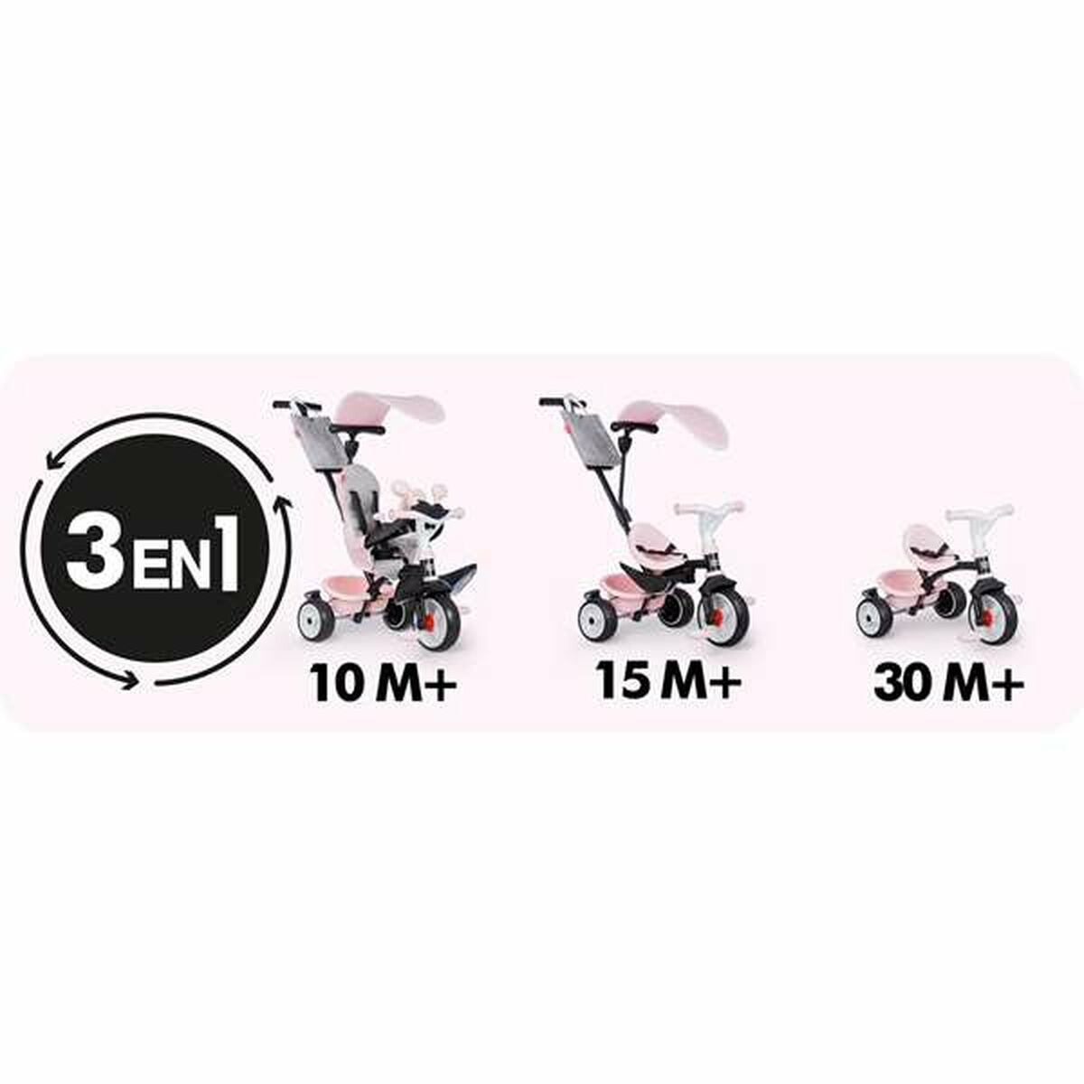 Triciclu Smoby Baby Driver Confort Metalizat - Jucarii si jocuri, În aer liber și sport