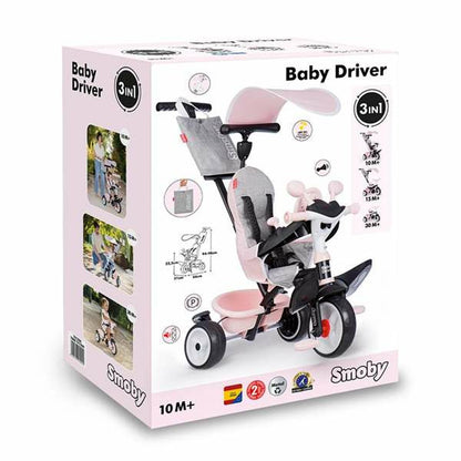 Triciclu Smoby Baby Driver Confort Metalizat - Jucarii si jocuri, În aer liber și sport