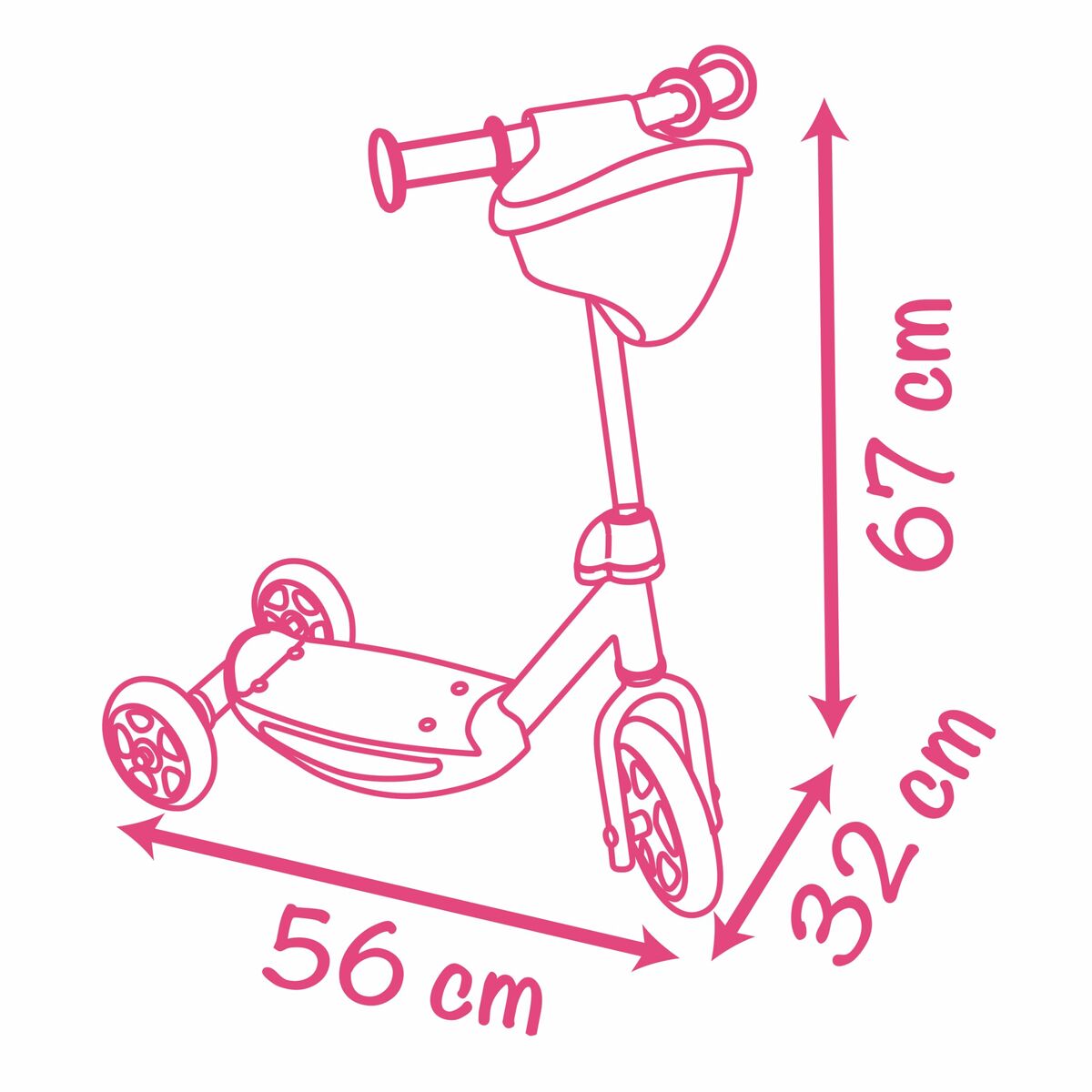 Trotinetă Smoby Roz - Sport și în aer liber, Mobilitate urbană