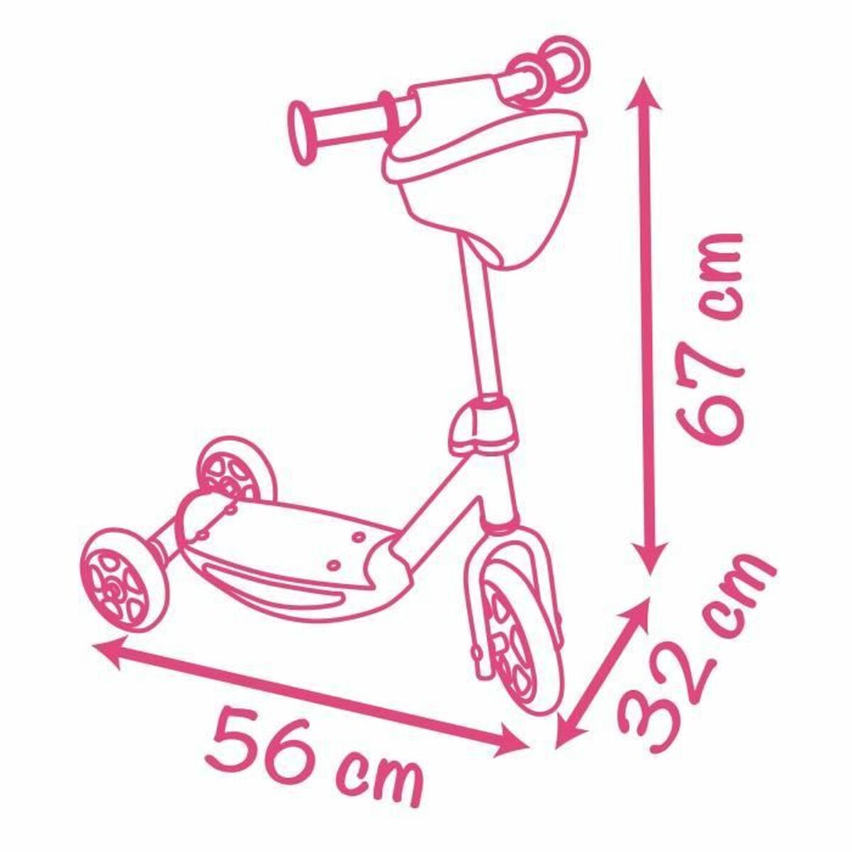 Trotinetă Smoby Roz - Sport și în aer liber, Mobilitate urbană