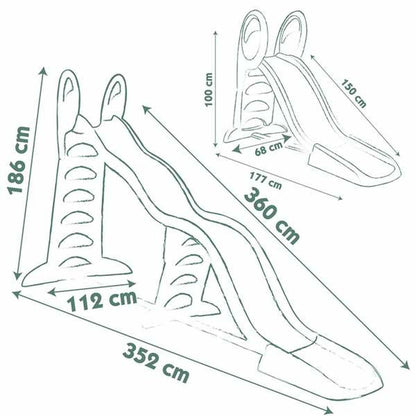 Tobogan acvatic Smoby Super Megagliss - Jucarii si jocuri, În aer liber și sport