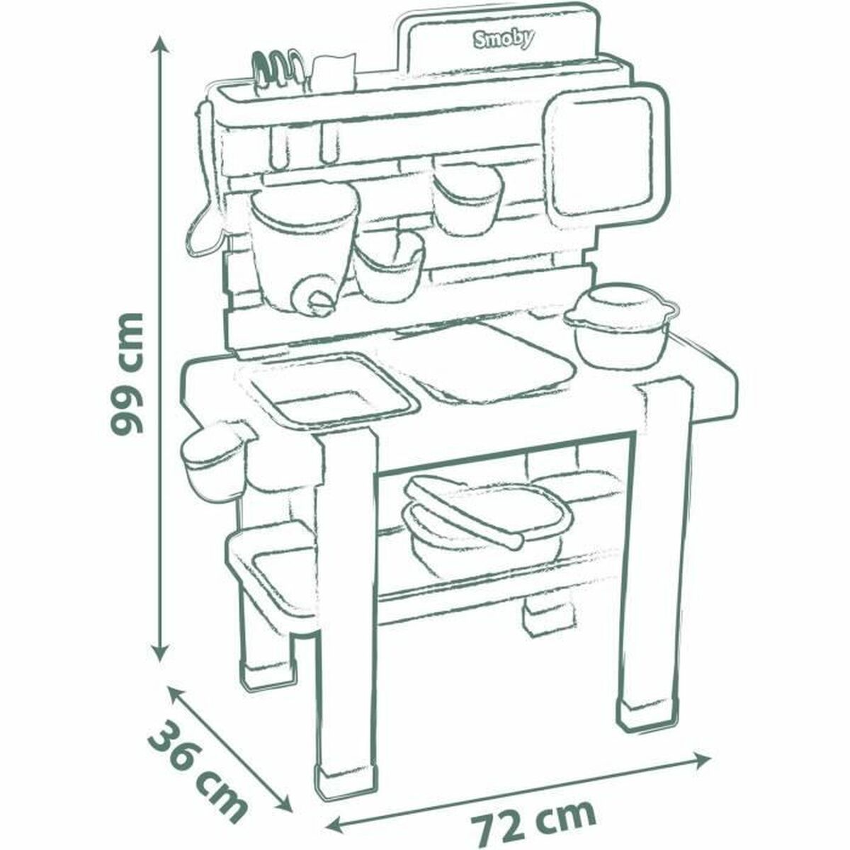 Bucătărie de Jucărie Smoby Life - Mud Kitchen - Jucarii si jocuri, Imitații de jocuri