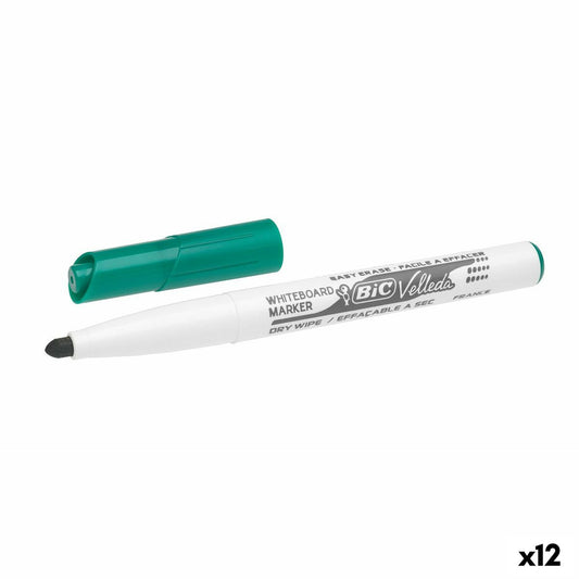 Carioci Bic Pocket 1741 Tablă albă Rotundă Verde (12 Unități) - Birou și papetărie, Pixuri, creioane și articole de scris
