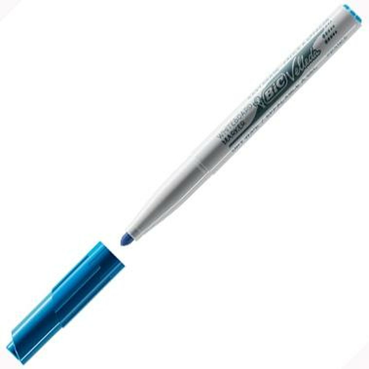 Marker pentru tablă albă Bic Velleda 1741 Albastru Alb (12 Unități) - Birou și papetărie, Pixuri, creioane și articole de scris