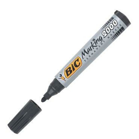 Marker permanent Bic Marking 2000 Negru 12 Piese - Birou și papetărie, Pixuri, creioane și articole de scris