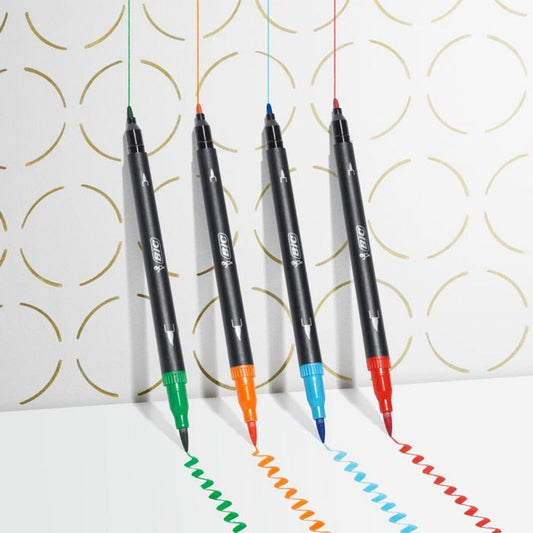 Set de Carioci Bic Intensity Dual Tip Multicolor 6 Piese - Birou și papetărie, Pixuri, creioane și articole de scris