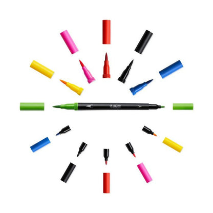 Set de Carioci Bic Intensity Dual Tip Multicolor 6 Piese - Birou și papetărie, Pixuri, creioane și articole de scris