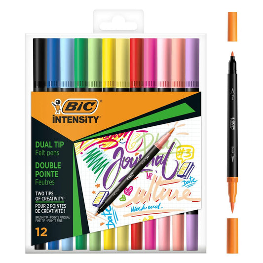 Set de Carioci Bic Intensity 12 Piese Multicolor - Birou și papetărie, Pixuri, creioane și articole de scris