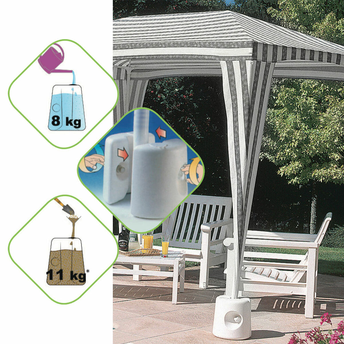 Suport EDA Alb - Curte, Mobilier de grădină și accesorii