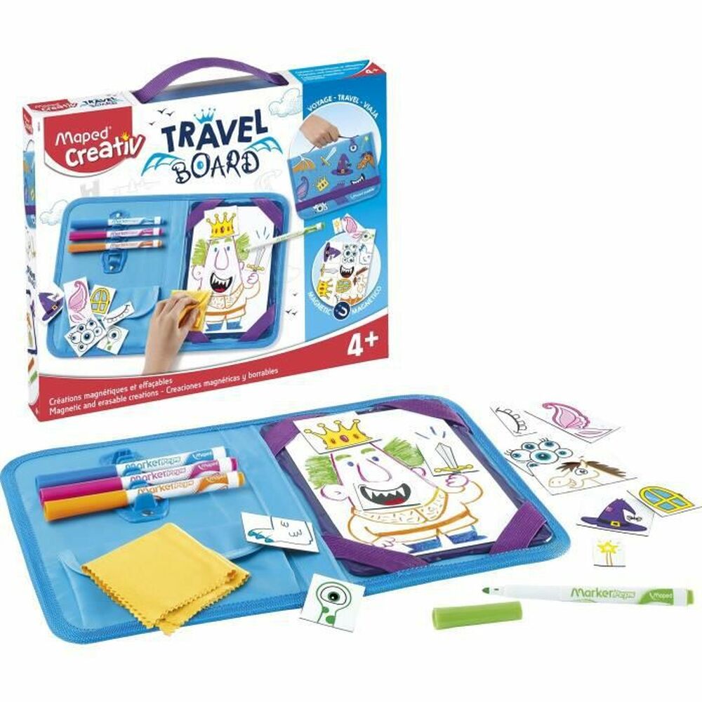 Set pentru desen Maped Travel Board 20 Piese - Jucarii si jocuri, Activități creative