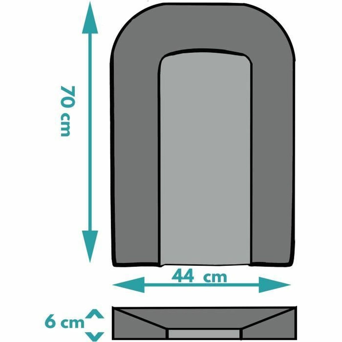 Schimbător Looping BCLPC 70 x 44 x 6 cm PVC Alb - Bebelus, Dormitor