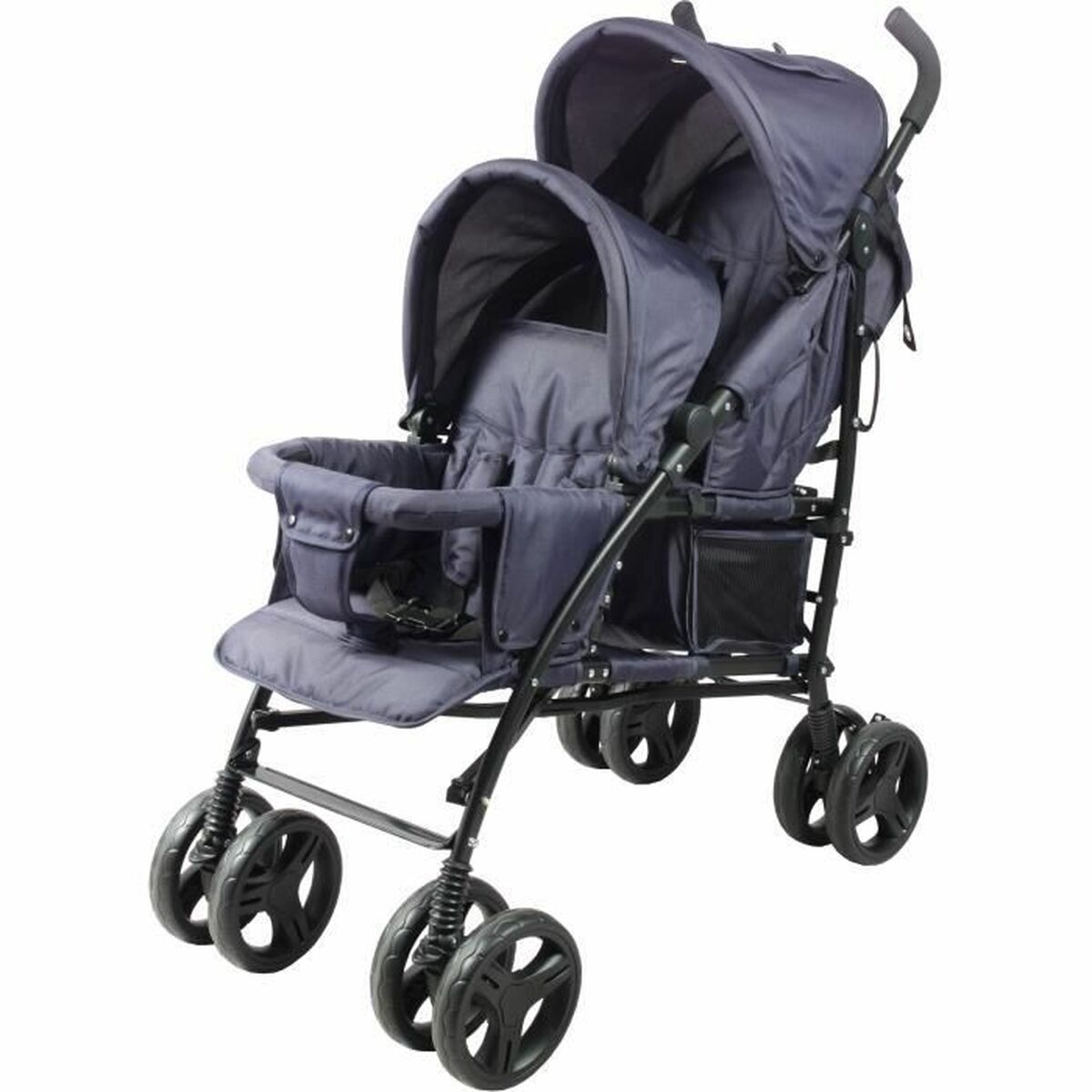 Cărucior de plimbat bebe Bambisol Double Cane Bleumarin - Bebelus, Cărucioare, scaune și accesorii