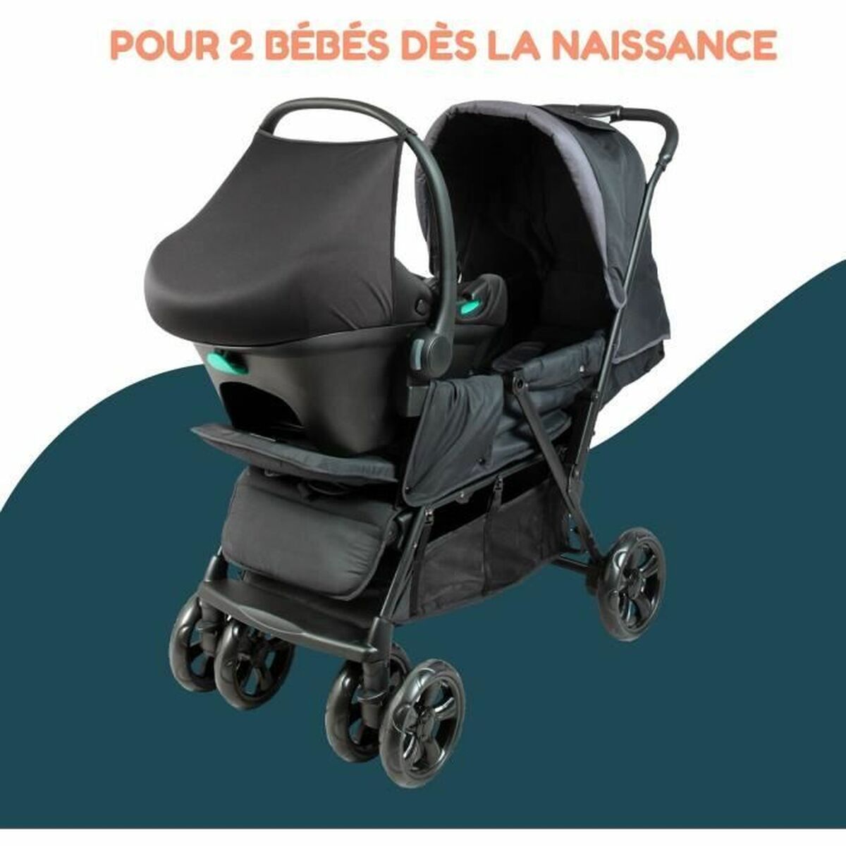 Cărucior de plimbat bebe Bambisol Negru - Bebelus, Cărucioare, scaune și accesorii