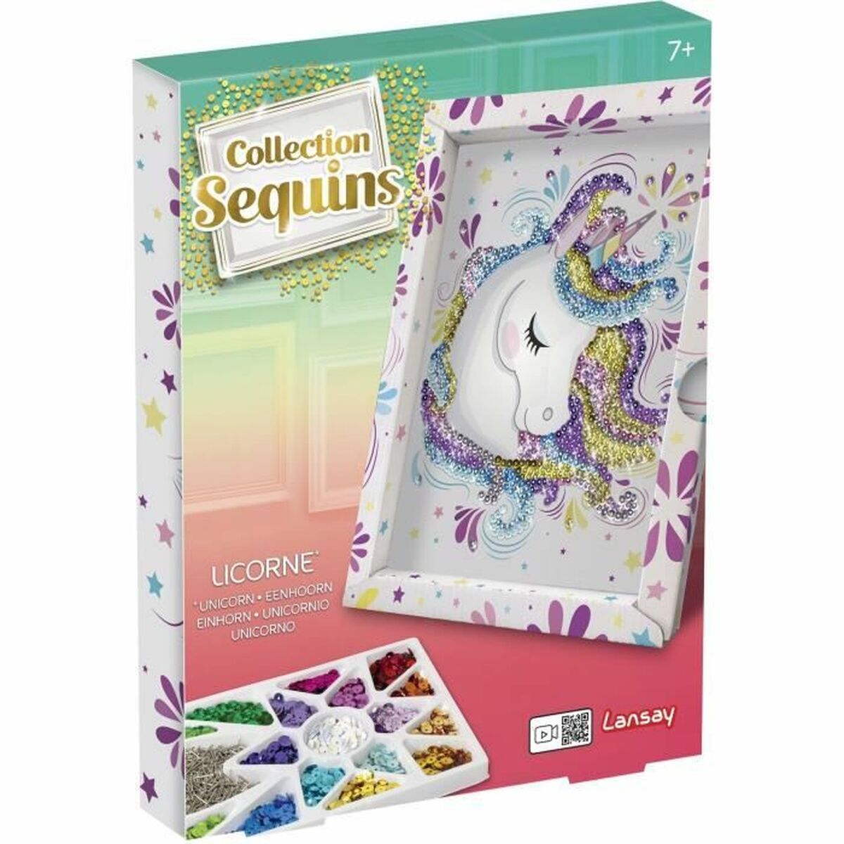 Set de Lucru Manual Lansay illustration with sequins - Jucarii si jocuri, Activități creative