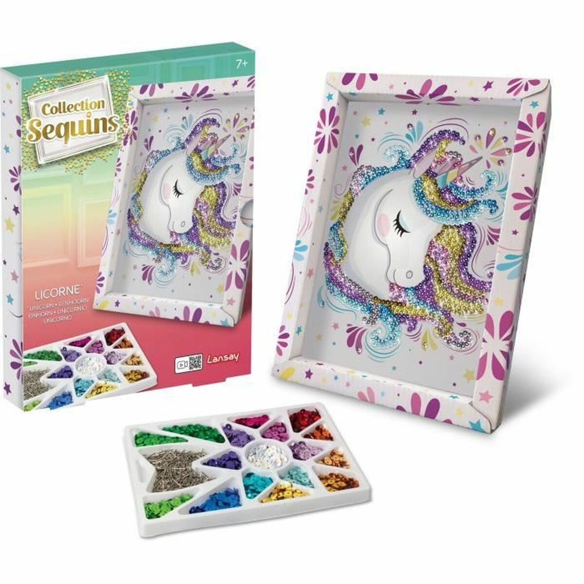 Set de Lucru Manual Lansay illustration with sequins - Jucarii si jocuri, Activități creative