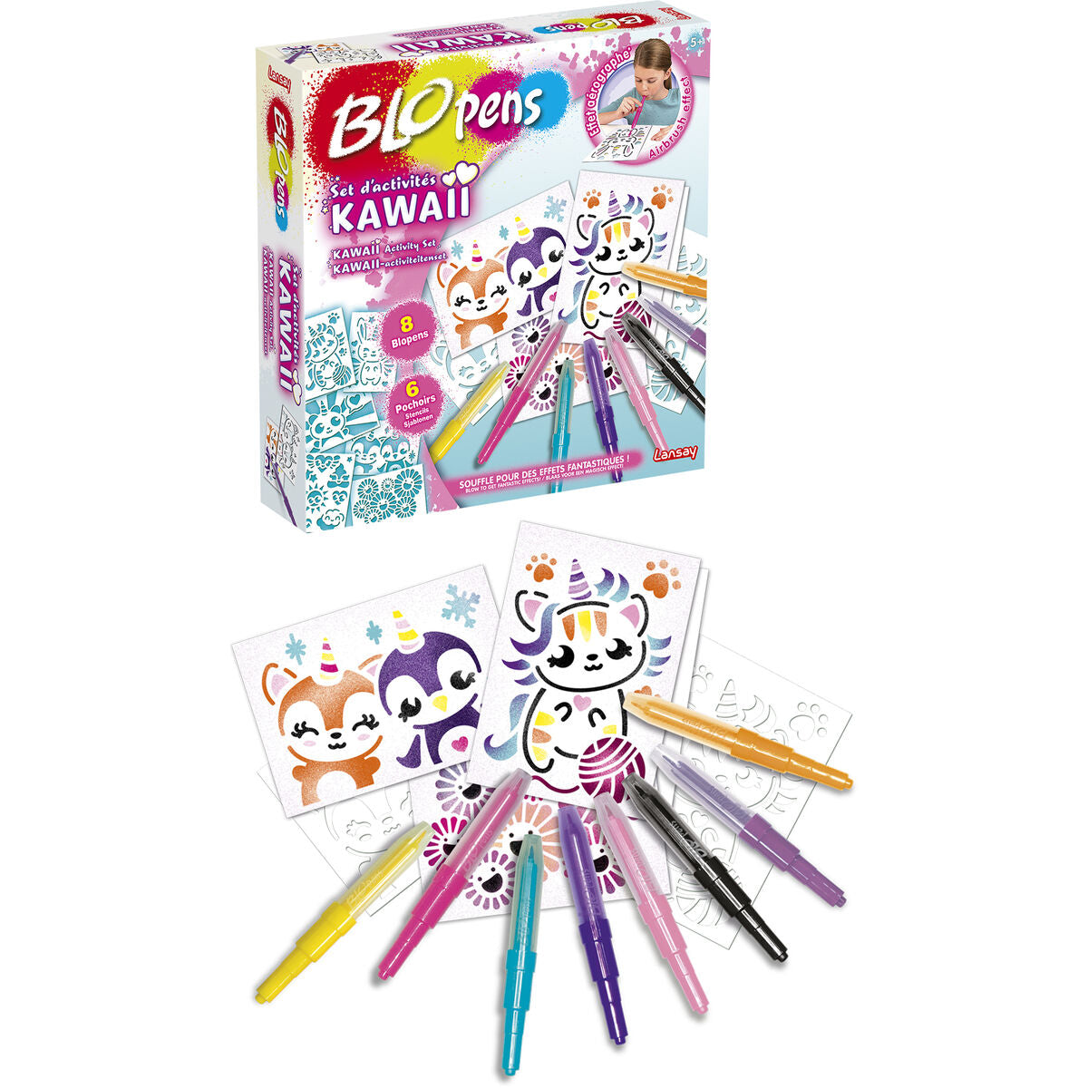 Cutie de Activități pentru Colorat Lansay BLOPENS KAWAII Multicolor - Jucarii si jocuri, Activități creative