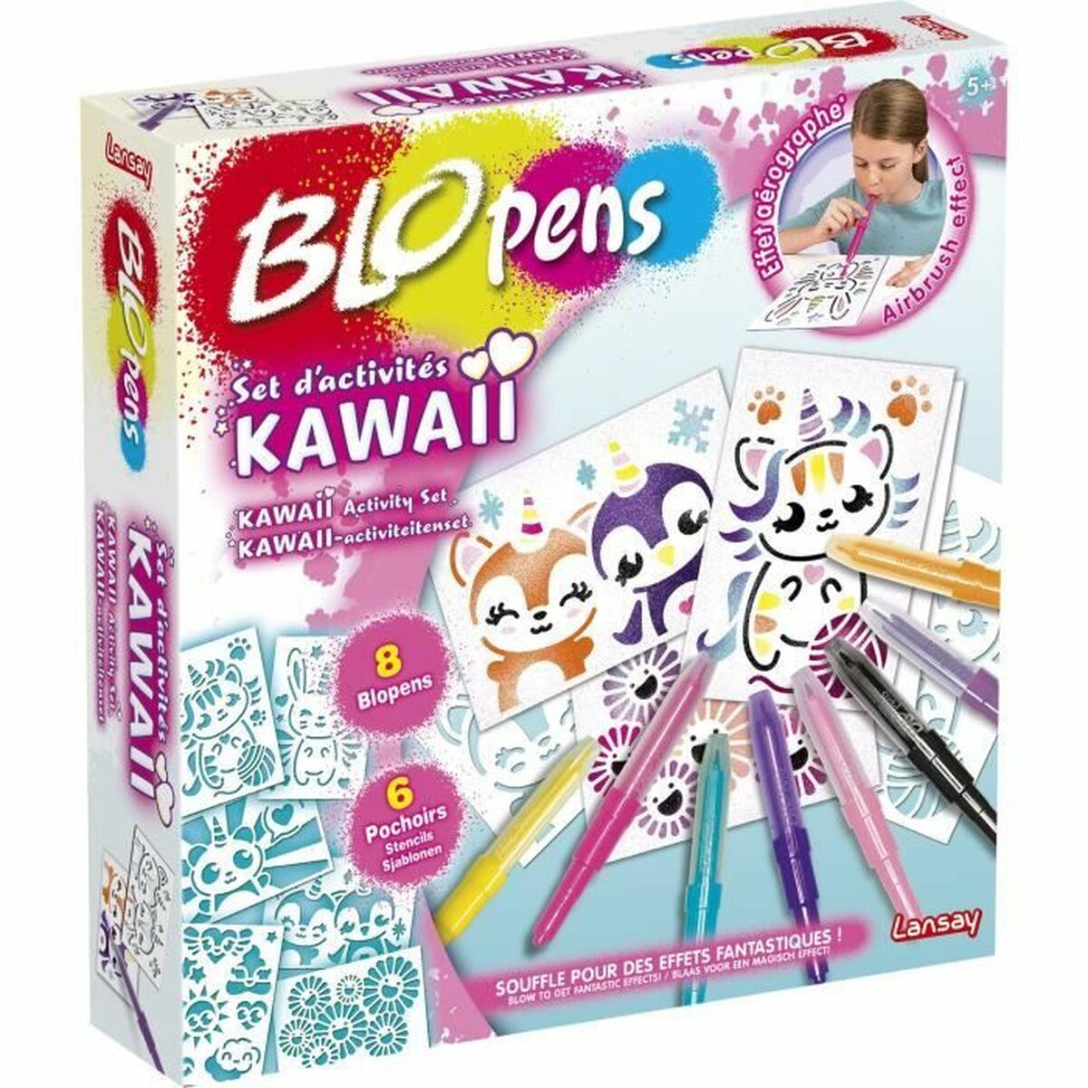 Cutie de Activități pentru Colorat Lansay BLOPENS KAWAII Multicolor - Jucarii si jocuri, Activități creative