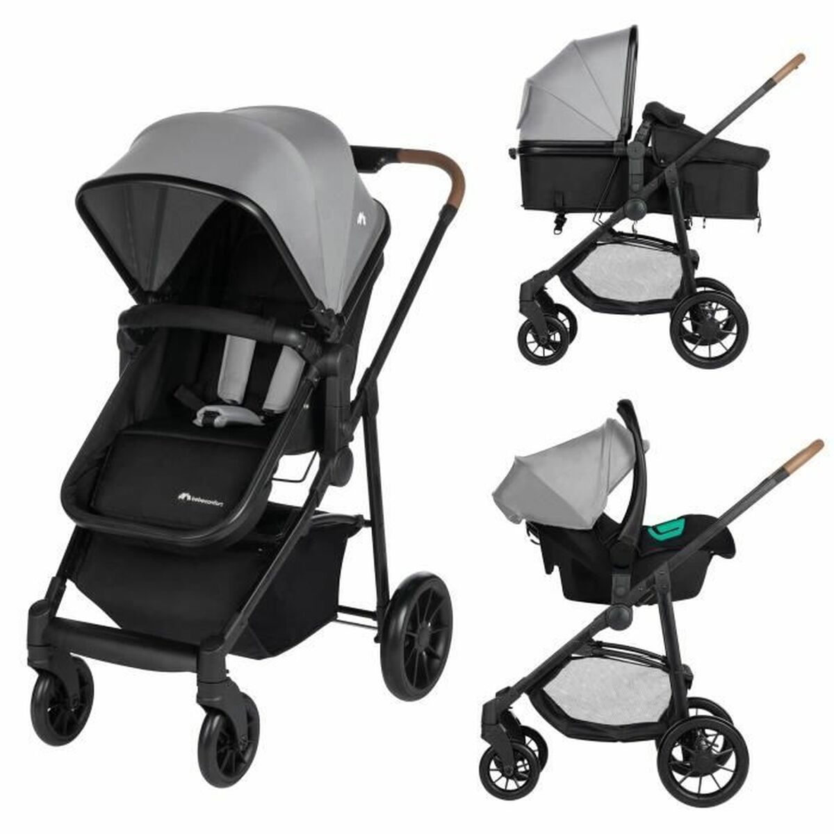 Cărucior de plimbat bebe Haze 3 in 1 i-Size Gri - Bebelus, Cărucioare, scaune și accesorii