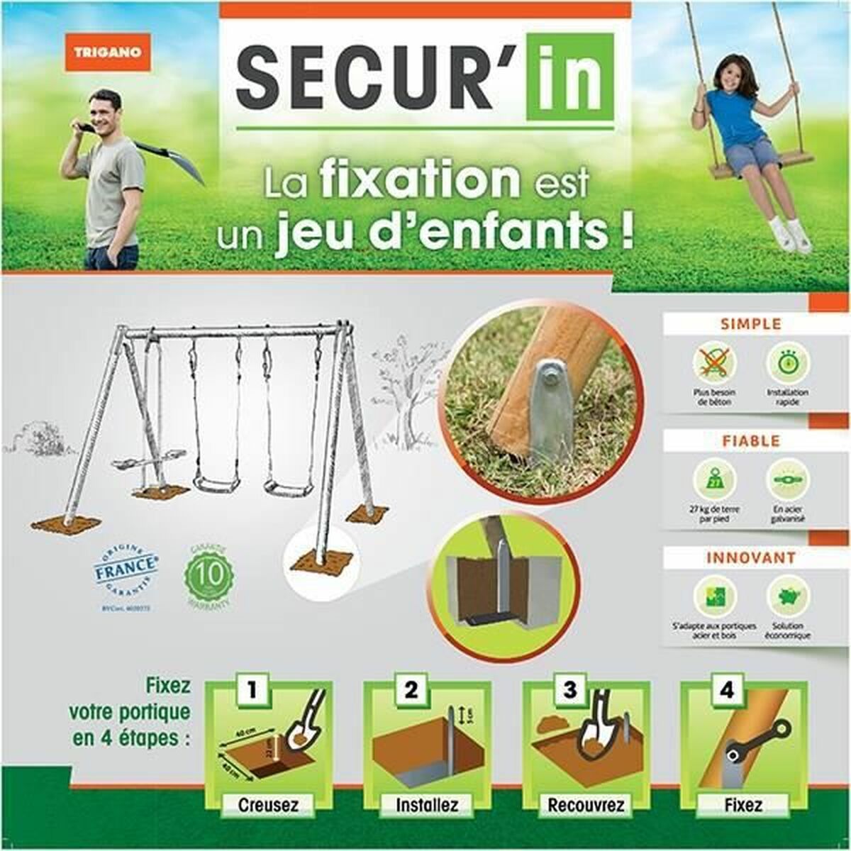 Placă de fixare Trigano J-900590 - Jucarii si jocuri, În aer liber și sport