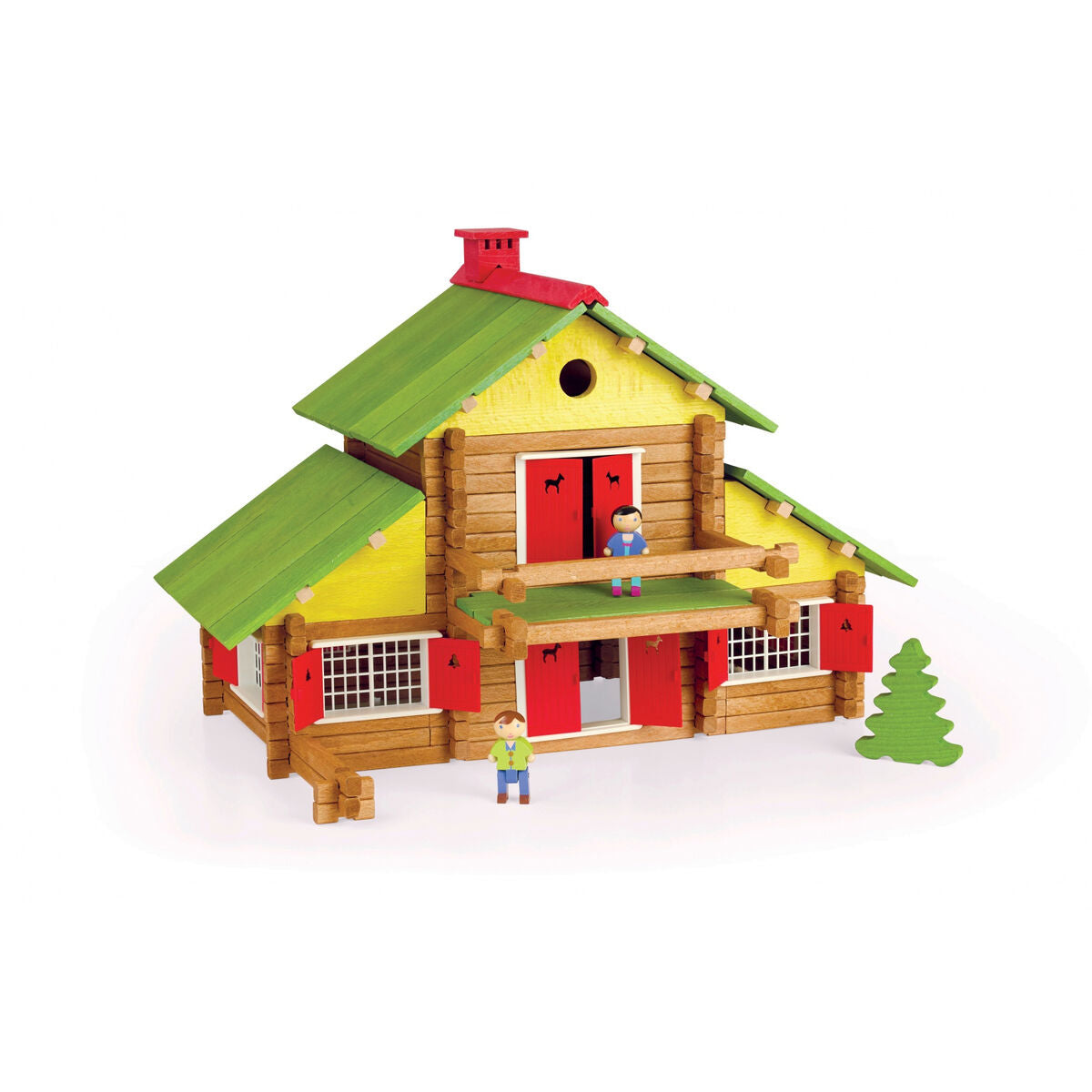 Plăci de Construcții Jeujura My Wooden Chalet 8005 240 Piese - Jucarii si jocuri
