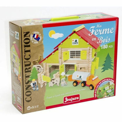 Playset Jeujura My Wooden Farm 180 Piese - Jucarii si jocuri, Păpuși și figurine