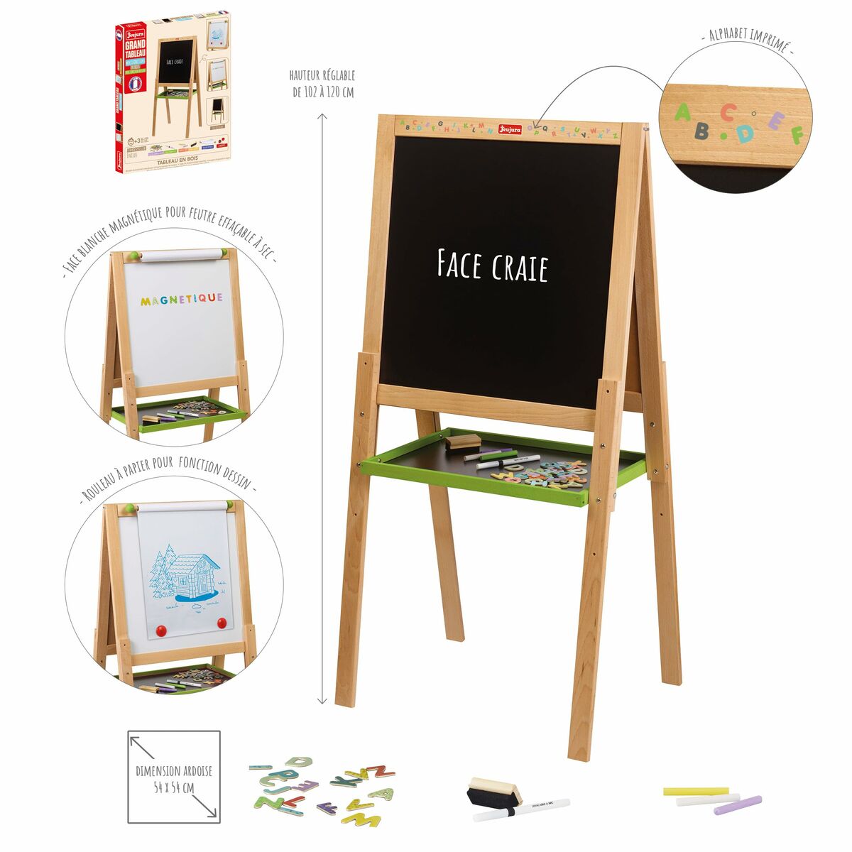 Tablă cu Două Fețe Jeujura - Jucarii si jocuri, Activități creative