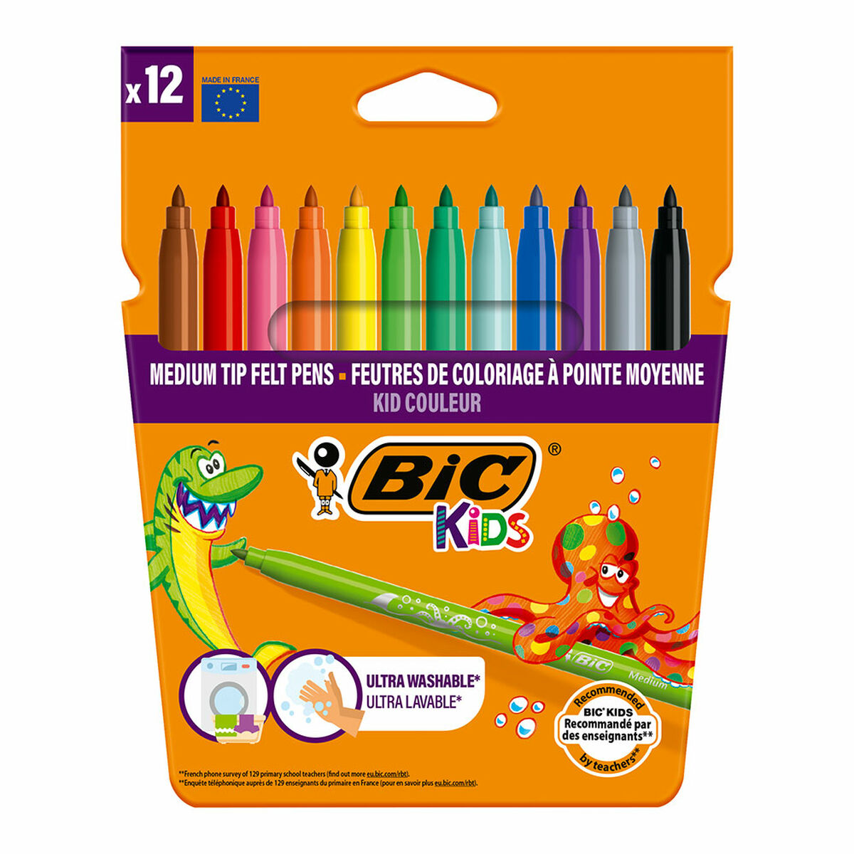 Set de Carioci Bic kid couleur Multicolor (12 Unități) - Birou și papetărie, Pixuri, creioane și articole de scris