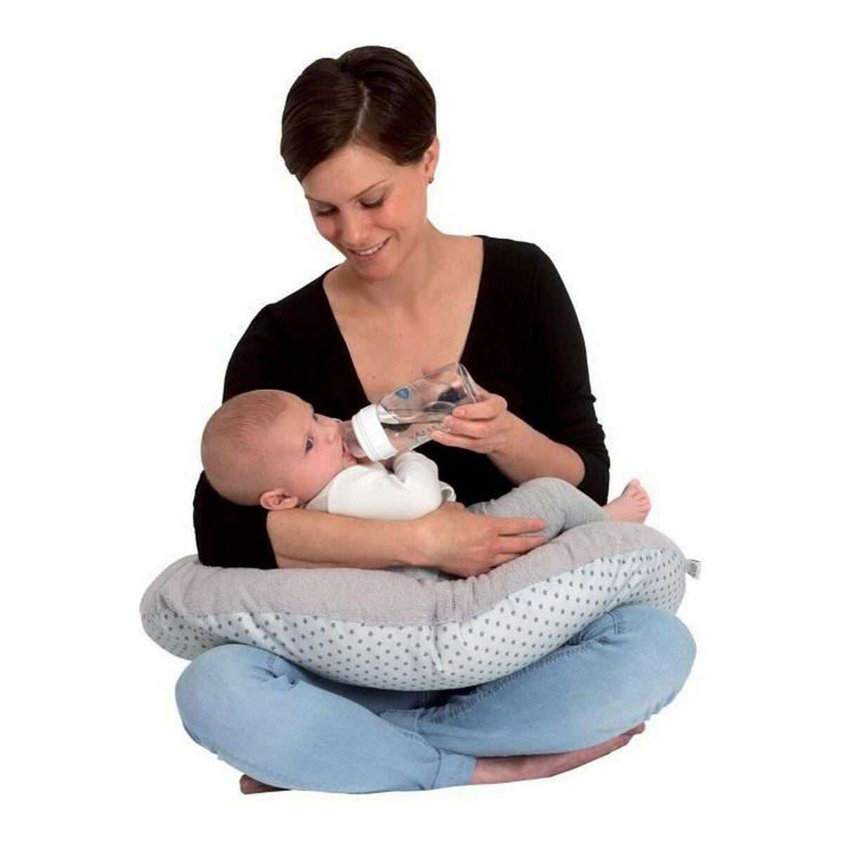 Breastfeeding Cushion Tineo Polka Dots Gri - Bebelus, Alăptarea și hrănirea