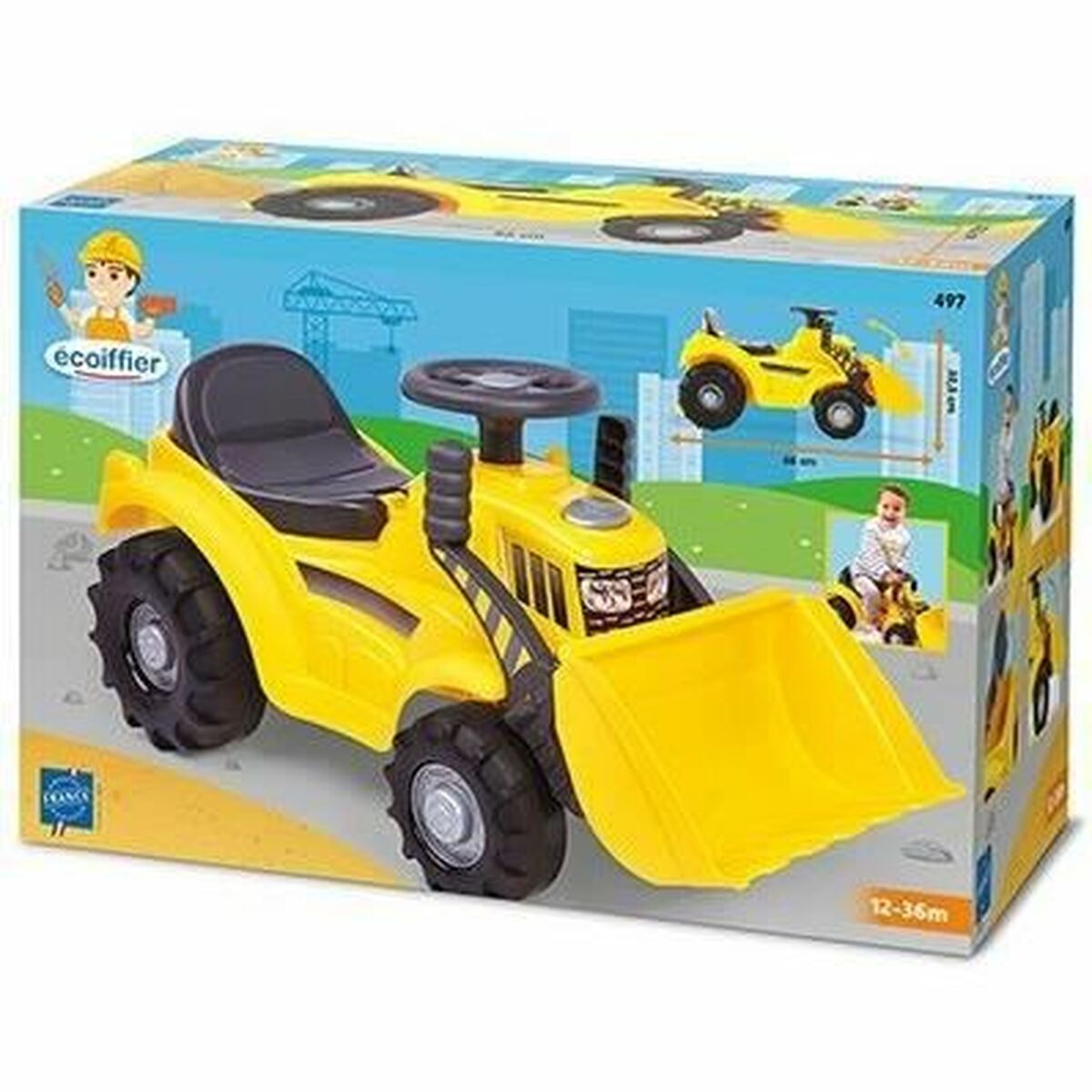 Mașină-Premergător Ecoiffier Excavator - Jucarii si jocuri, În aer liber și sport