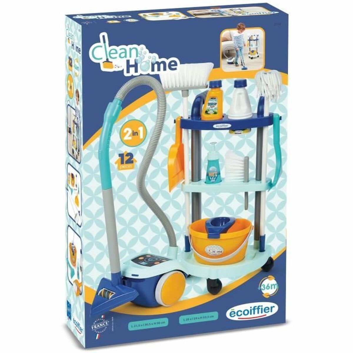 Coș de Curățare cu Accesorii Ecoiffier 2774 - Jucarii si jocuri, Imitații de jocuri