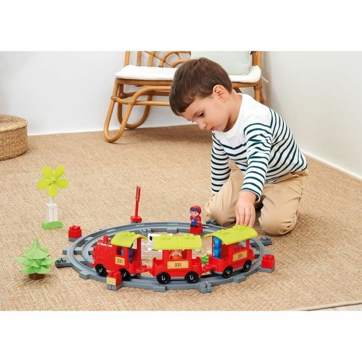 Set de Construcție Ecoiffier TRAIN DE CAMPAGNE - Jucarii si jocuri