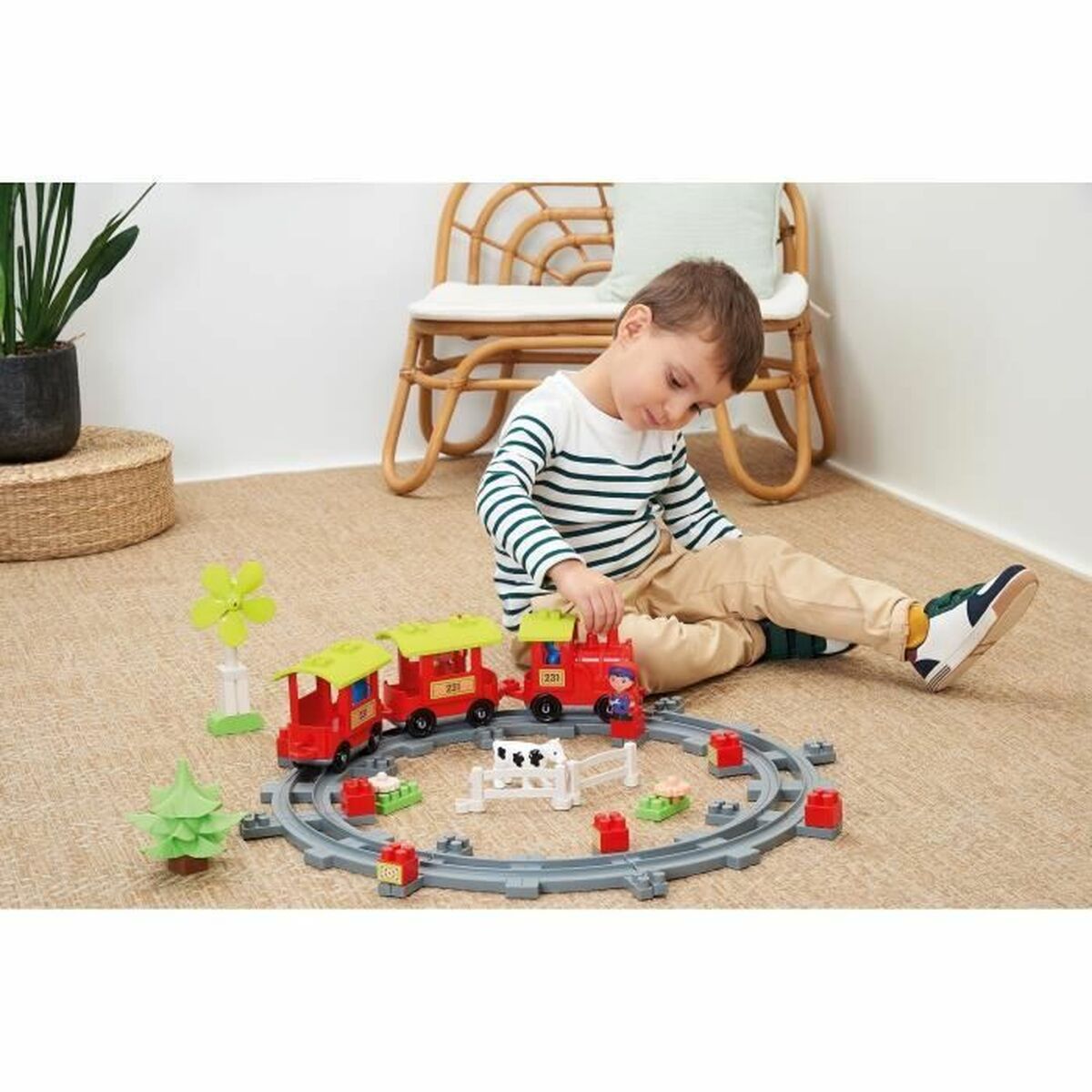 Set de Construcție Ecoiffier TRAIN DE CAMPAGNE - Jucarii si jocuri