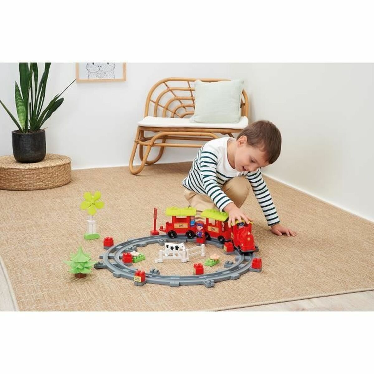 Set de Construcție Ecoiffier TRAIN DE CAMPAGNE - Jucarii si jocuri