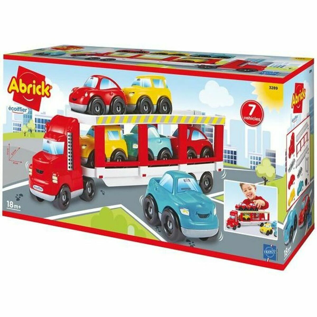 Playset Ecoiffier 3289 Car carrier truck - Jucarii si jocuri, Păpuși și figurine