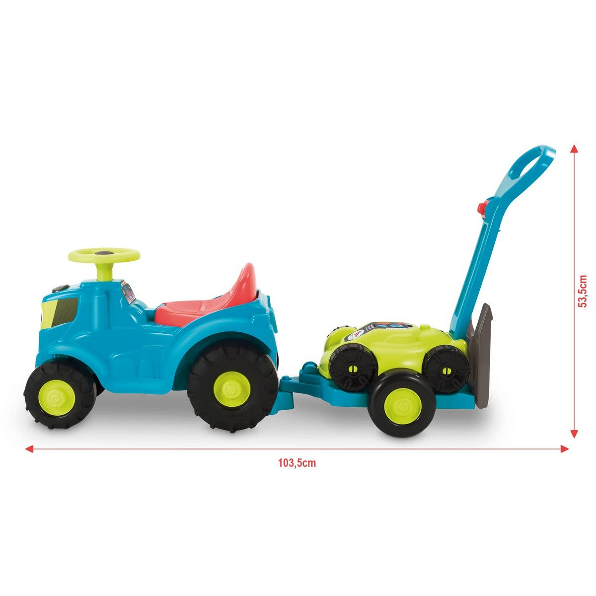 Mașină-Premergător Ecoiffier Trailer Tractor Extractor Remorcă - Jucarii si jocuri, În aer liber și sport